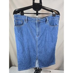 Chicos Womens Jean Skirt Size 14
